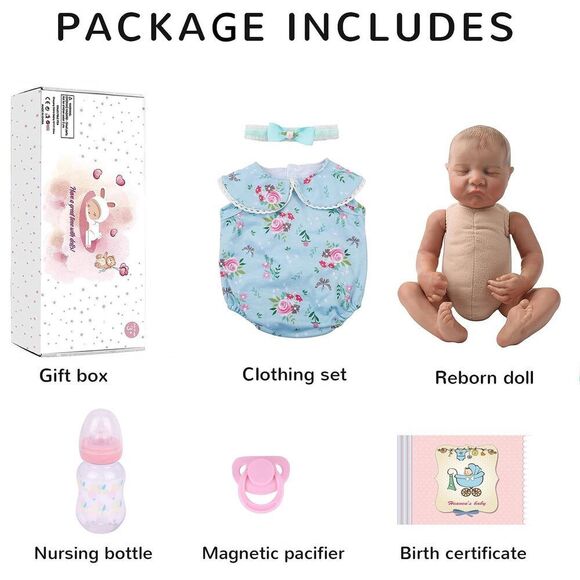 Charex Lifelike Reborn Baby Dolls - 18 Inch Realistic Newborn Baby Girl, Real B - Picture 6 of 15